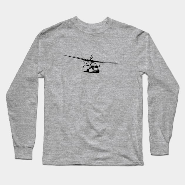 H-53 Sea Stallion Helicopter Long Sleeve T-Shirt by hobrath